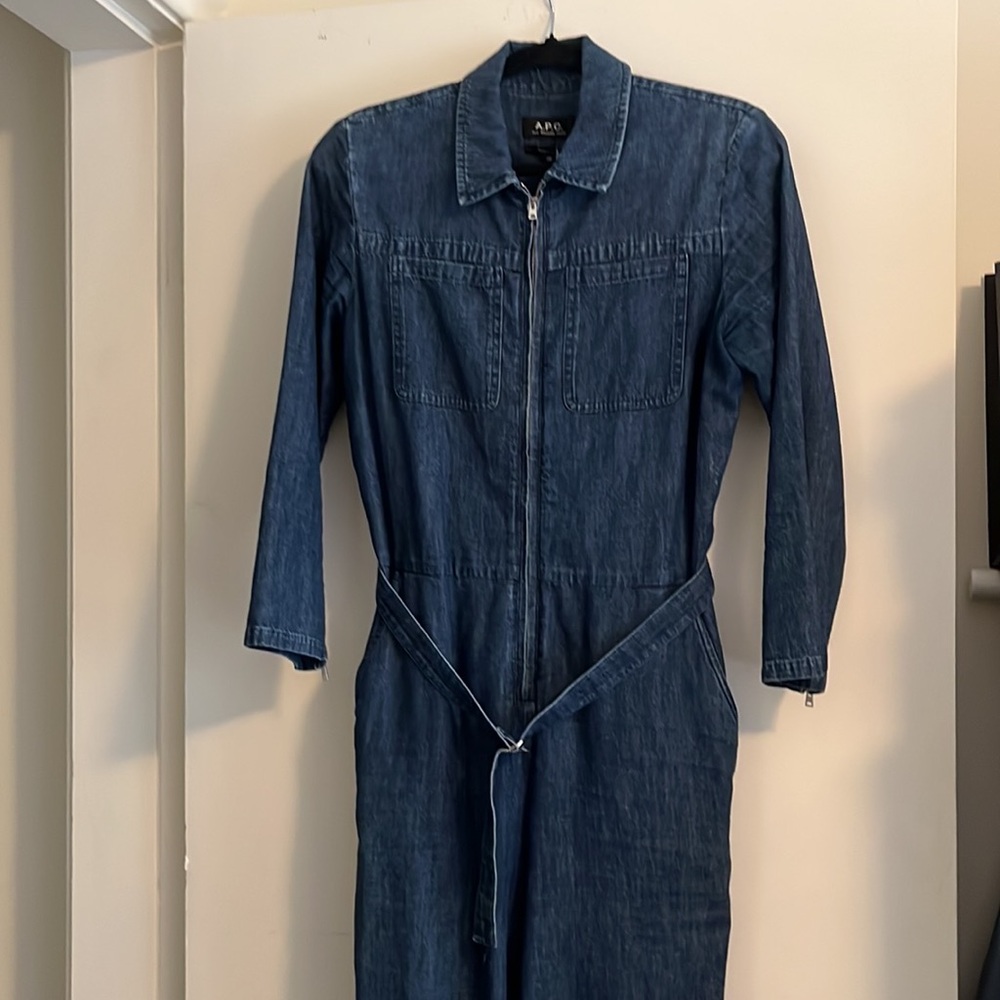 A.P.C. Blue Denim Jumpsuit